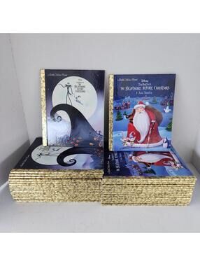 35pk BOOK LOT - Big Golden Book Disney The Nightmare Before Christmas NEW